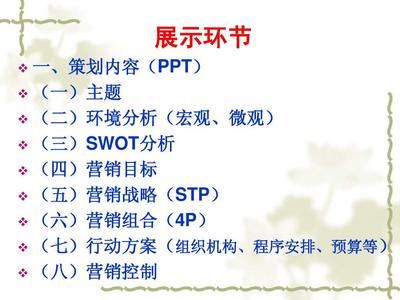 市場營銷策劃內(nèi)容結(jié)構(gòu)